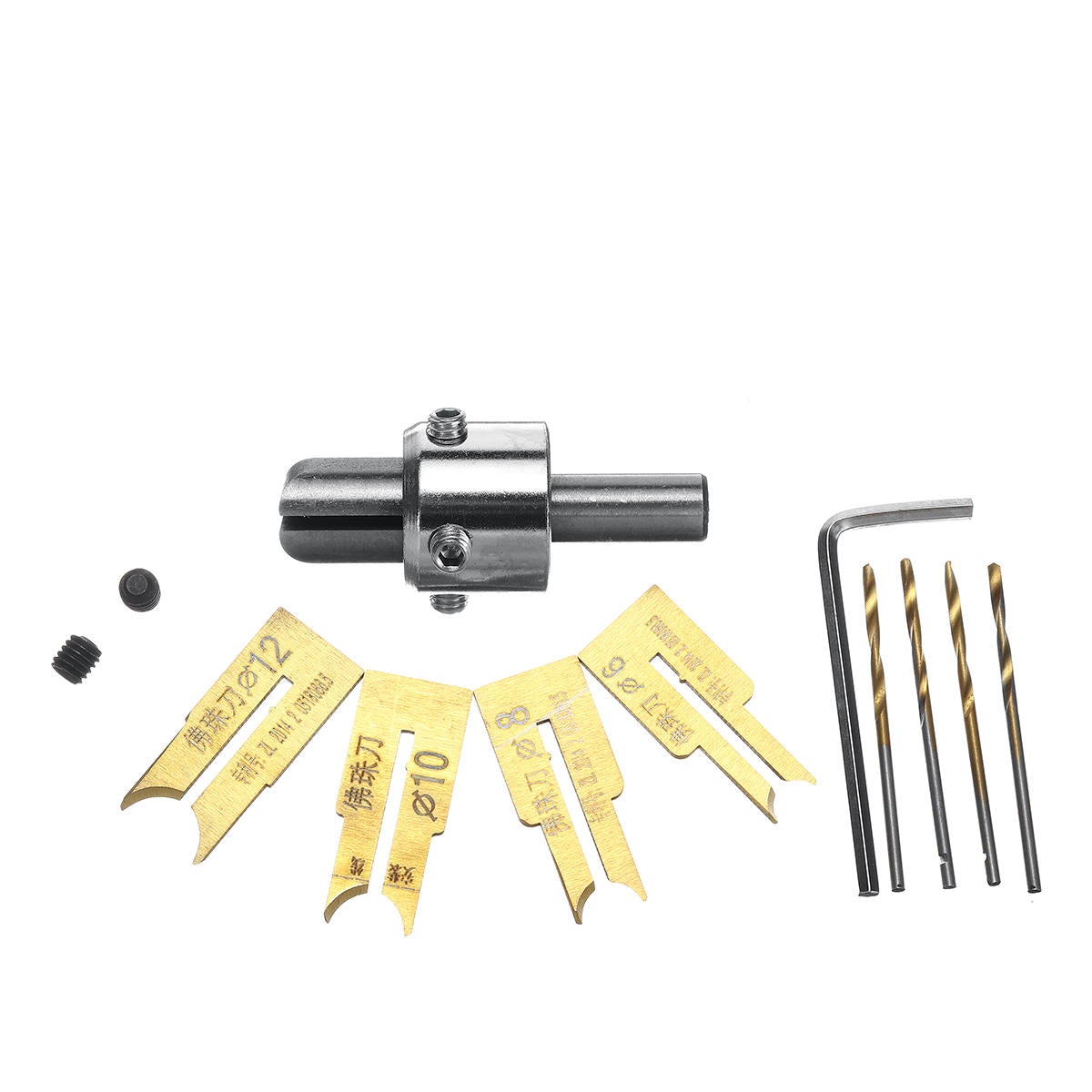 10pcs 6-12mm Alloy Ball Cutter Woodworking Drilling Wooden Beads Drill Rotary Bead Molding Tool