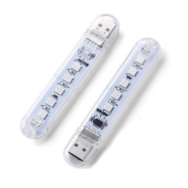 Mini USB 2W SMD5050 RGB 5 LED Camping Night Light for Power Bank Notebook Computer DC5V