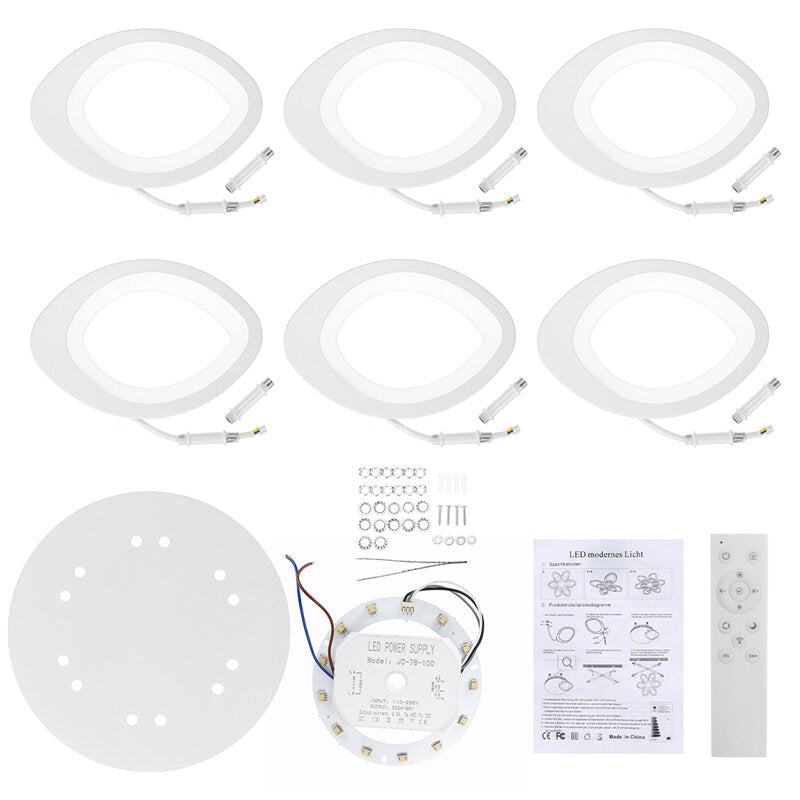 Modern Circle Ring Ceiling Light Lamp Acrylic Stepless Indoor 780 LED Chandelier