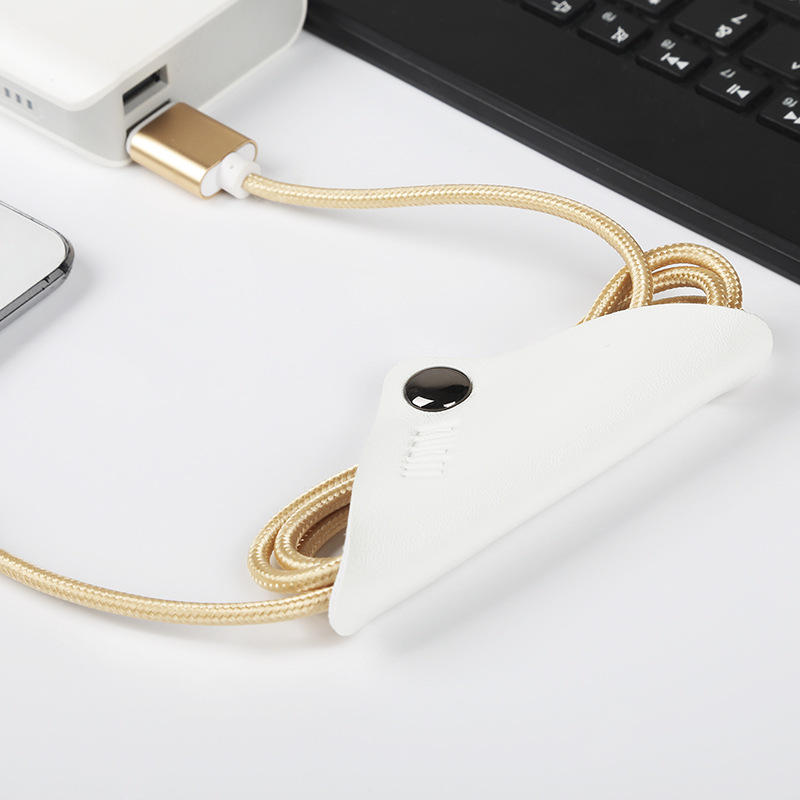 2Pcs Magnetic Leather Cable Strap Cable Tie Wraps Cord Management Holder Keeper Cable Clip