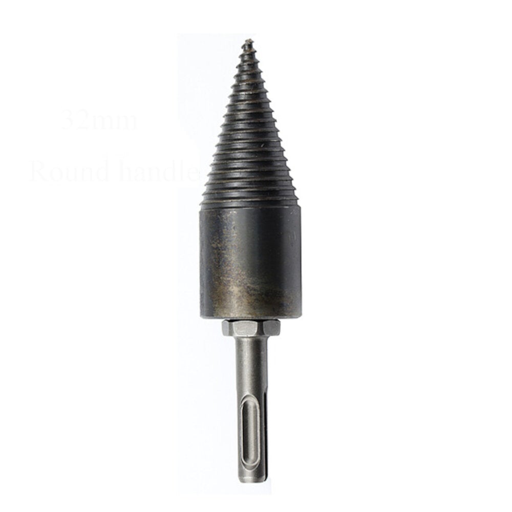 1Pc 32/42mm HSS Round/Square/Hexagonal Shank Firewood Drill Bit Splitter Wood Split Cone For Tree Cutting