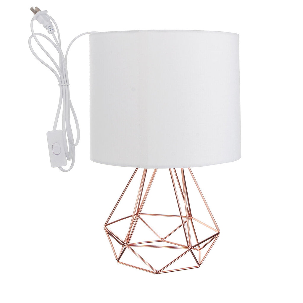 Hollowed Out Modern Living-room Bedroom Bedside Table Lamp Desk Lamp With Shade