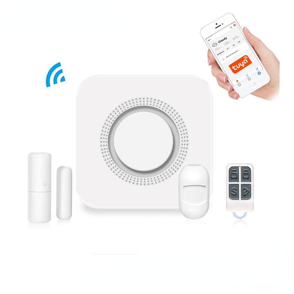 WiFi Wireless Smart Home Security Alarm System Home Remote Control Security Kit Works With Smart Life