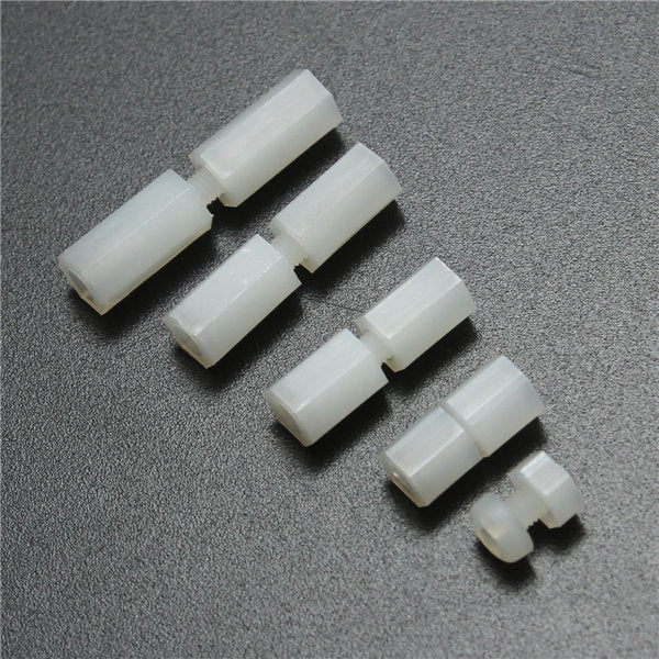 M3NH9 M3 Nylon Screw White Hex Screw Nut Nylon PCB Standoff Assortment Kit 300pcs