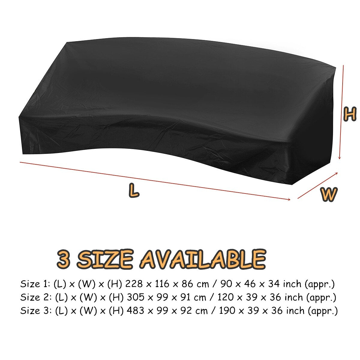 210D Oxford Cloth Dustproof Sofa Cover Waterproof Curved Furniture Protector