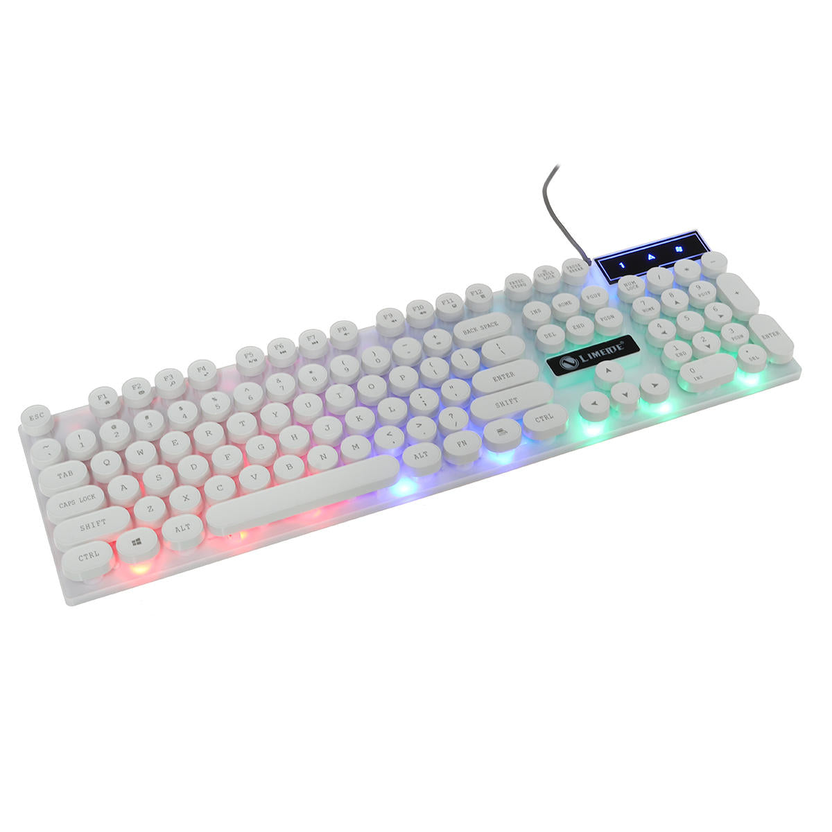 104 Keys Circular KeyCap Backlit Gaming Keyboard and Mouse Combo