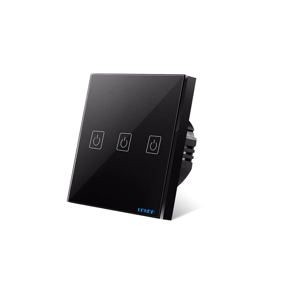 Smart Switch Wireless Remote Control APP Controled Wall Light Switch Luxury Crystal Glass Touch Screen have 1/2/3 Way