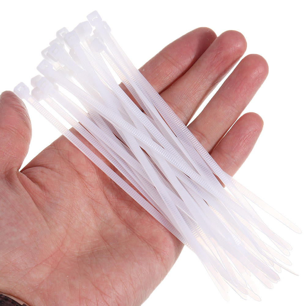 Nylon 500Pcs 3/4mm 10/12/15/20cm White Nylon Self-locking Cable Tie Zip Ties Strong Tensile Strength