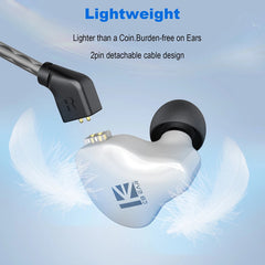 Dual Magnectic Circuit Dynamic In Ear Earphone Running Sport Hi-Fi Wired Headphones With Mic Earbuds Kbear KS2 KB06