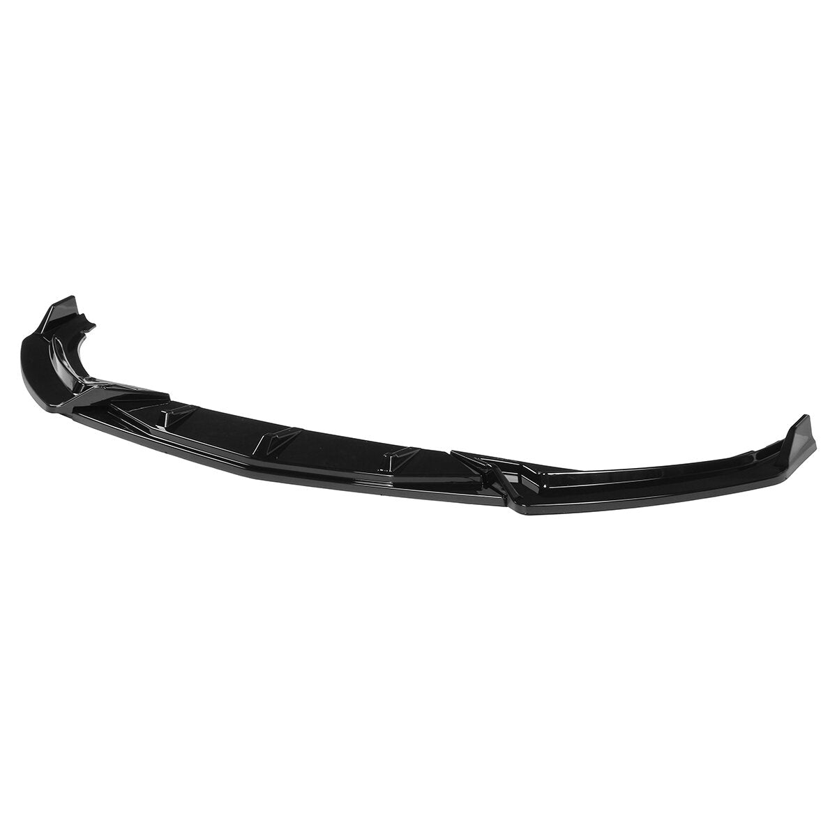 3Pcs Gloss Black Car Front Bumper Splitter Lip Diffuser Body Kit Spoiler Guard Protection