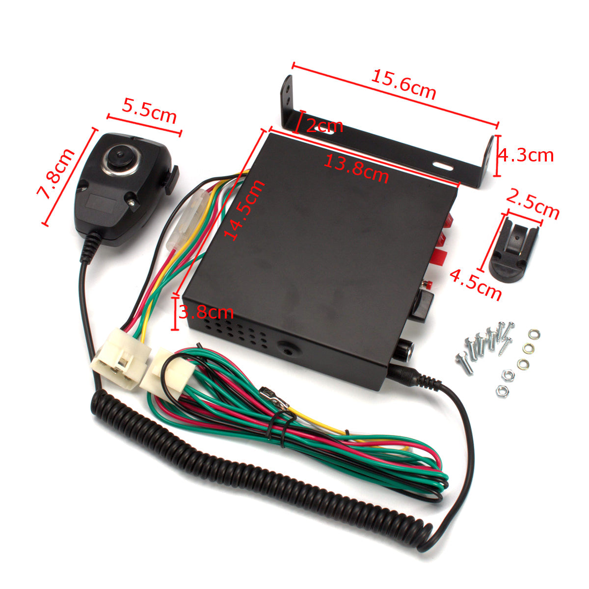 200W 9-Sound Tones Car Truck Warning Alarm Police Siren Horn Speaker MIC System