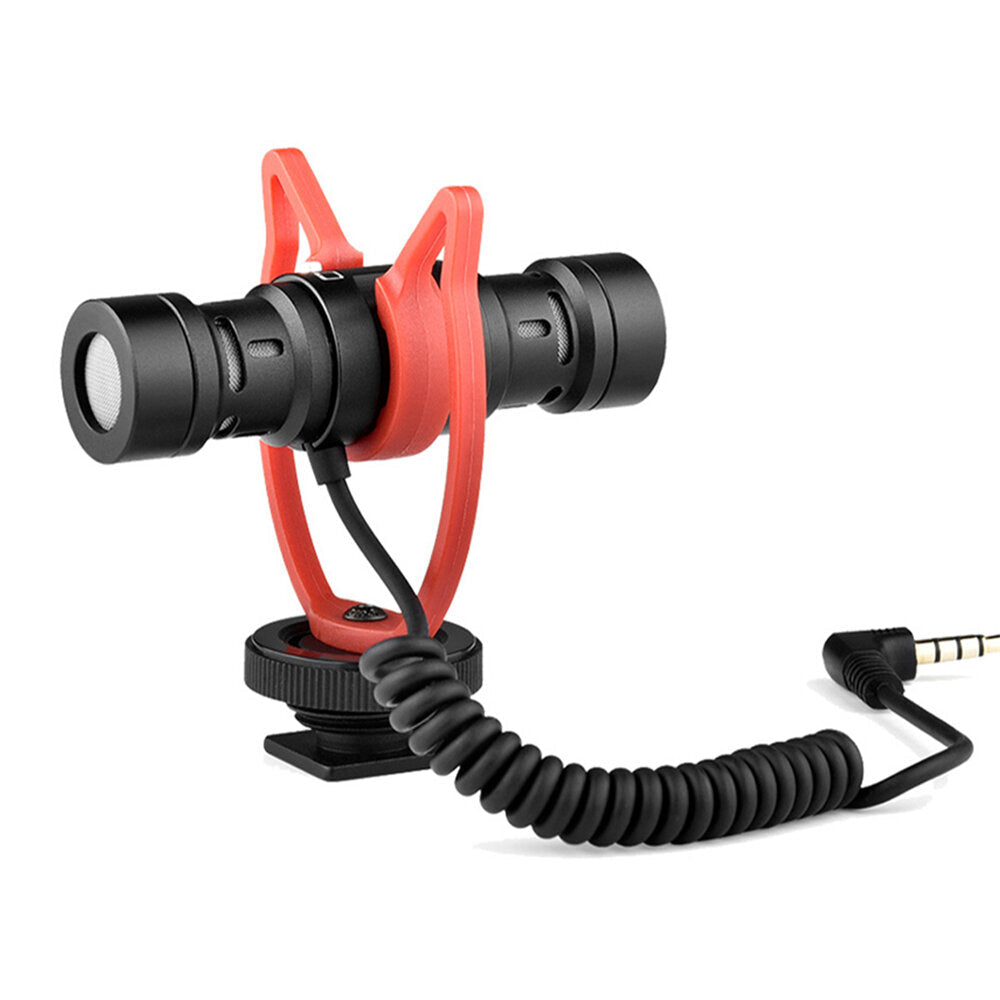 Microphone Double Directional Noise Reduction Recording for Mobile Phone DSLR Interview Broadcast Vlogging YouTube
