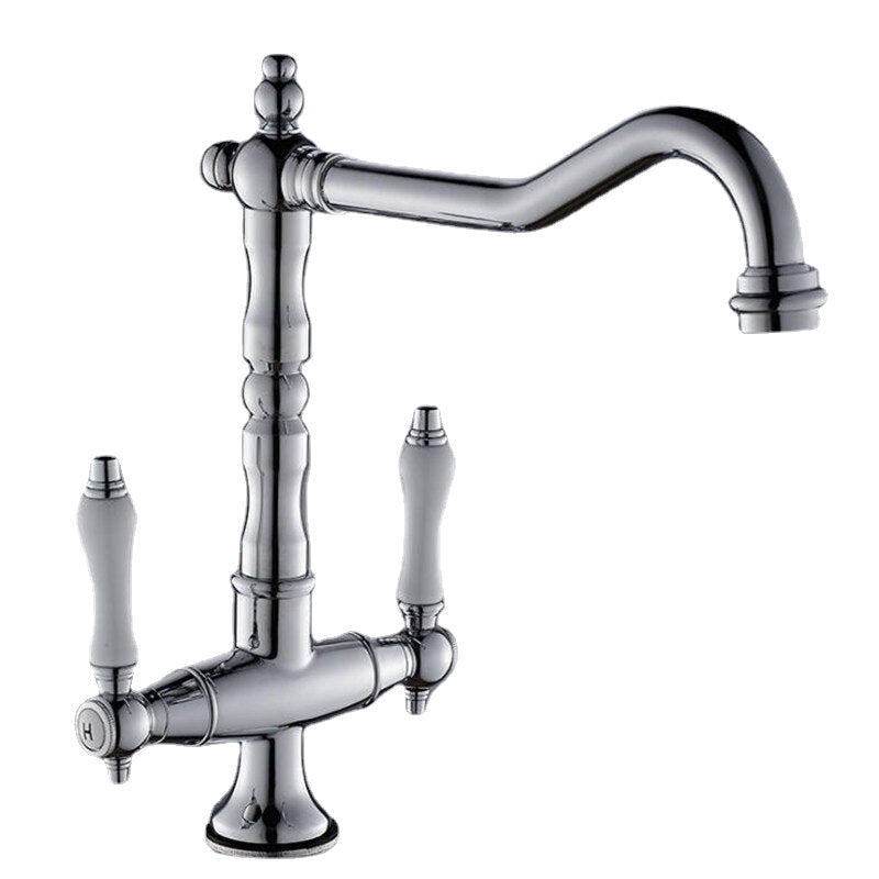 European Style Kitchen Sink Faucet Hot Cold Water Mixer Tap 360 Degree Swivel Good Valued Modern