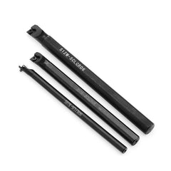 3pcs SCLCR Lathe Boring Bar Turning Tool Holder Set with 10pcs Blue Nano CCMT0602 Inserts