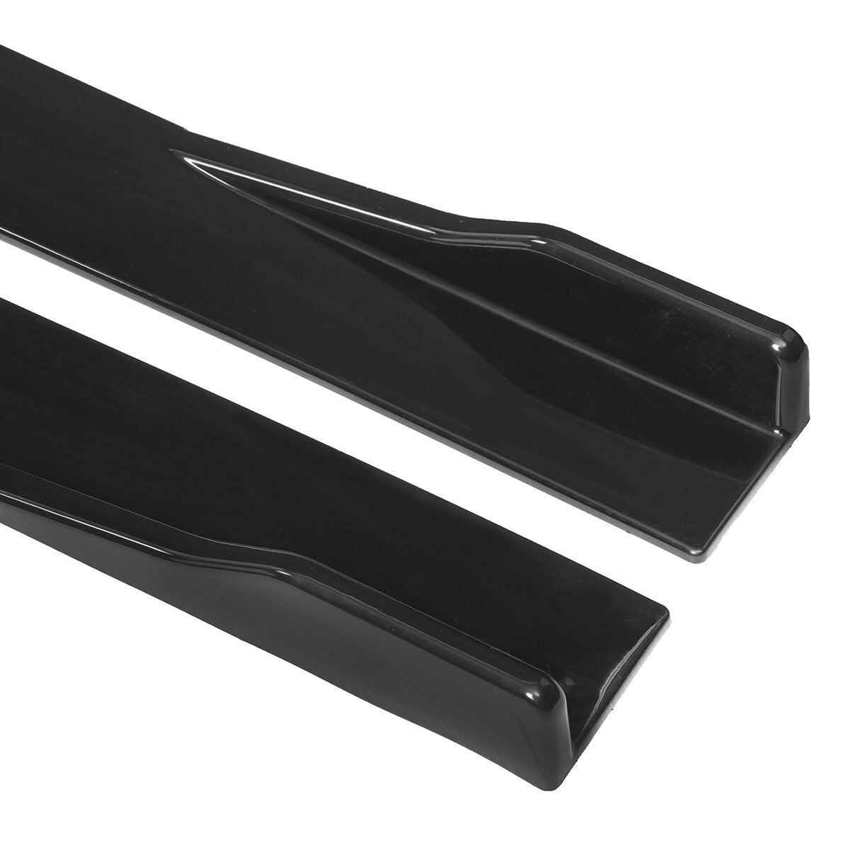 Pair of Side Skirts Extensions Splitters Glossy Black For LEXUS Infiniti Subaru Mazda Car Universal