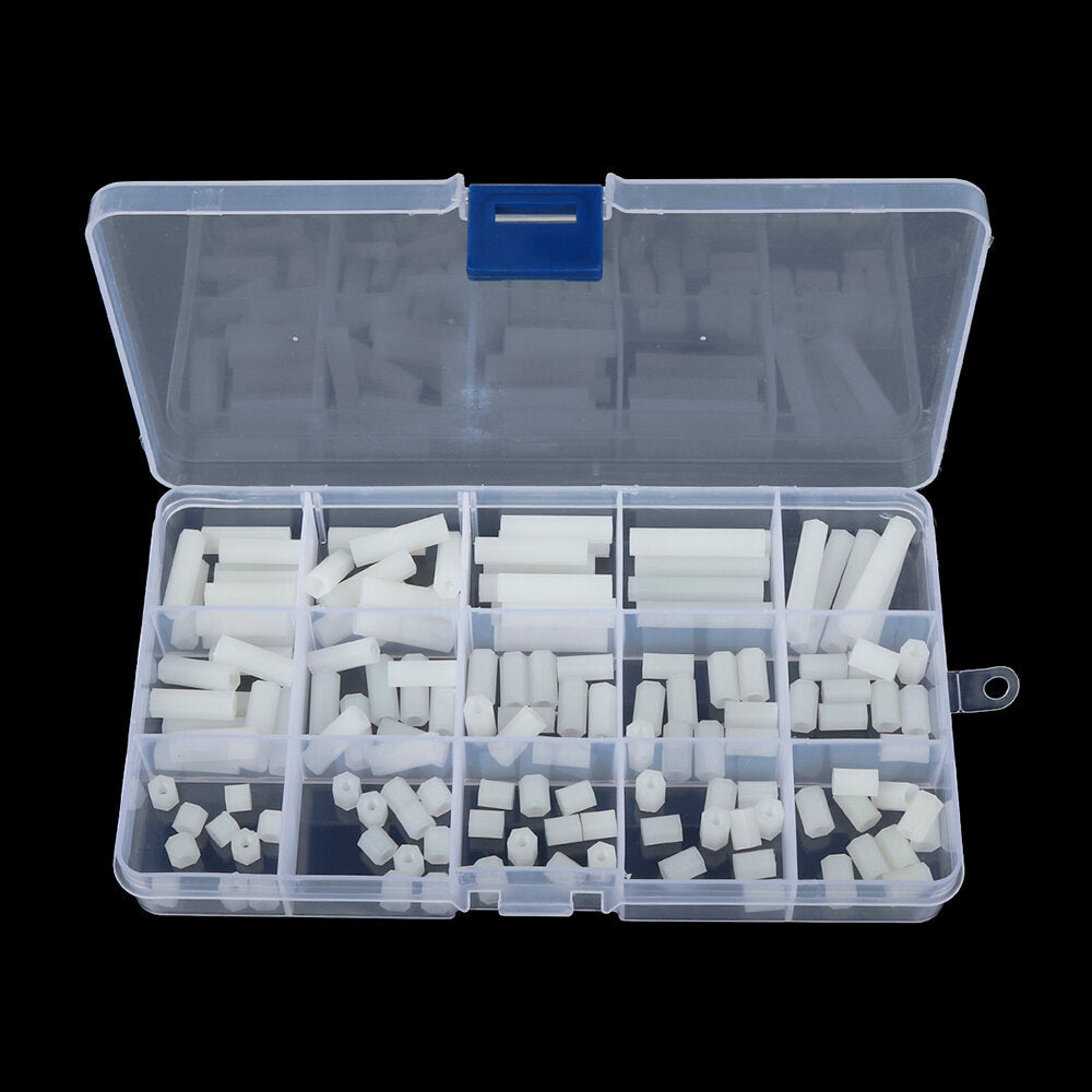 M3NH14 140Pcs M3 Nylon Standoff White Female to Female PCB Column Spacer Set