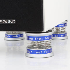 Aluminum Alloy Shockproof Spring Pad Shock Absorber Isolation Stand for Amplifier Speaker Turntable Player Audio CD 4Pcs