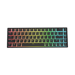 Wired Mechanical Keyboard Optical Switch Pudding Keycaps RGB 68 Keys 65% Hot Swappable Gaming Keyboard