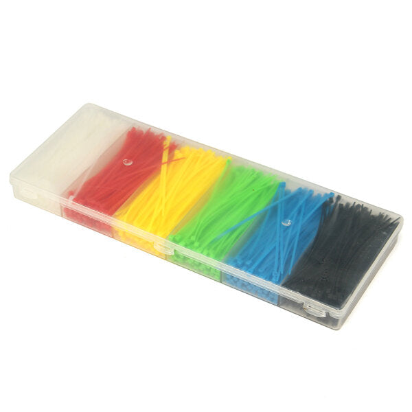 900pcs 100x2mm Nylon Cable Wire Zip Ties 6 Colors