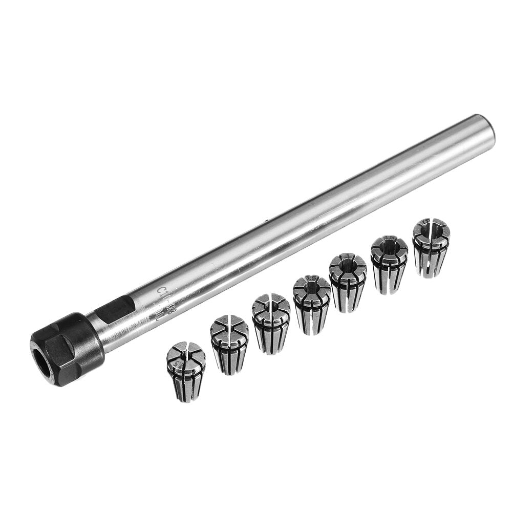 Spring Collet Chuck Holder with 7pcs ER8 2-5mm Spring Collet Set for CNC Milling Lathe Tool