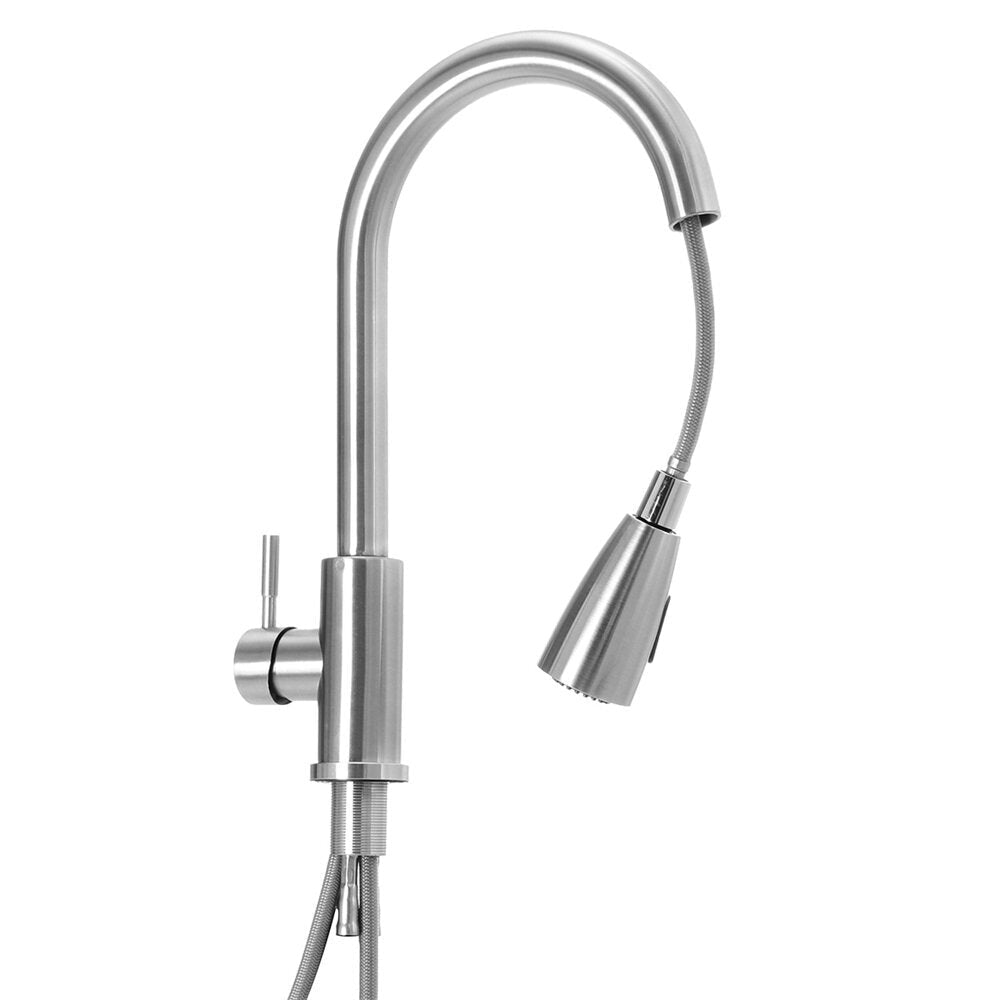 Stainless Steel Hot And Cold Pull Tap Simple Kitchen Sink Faucets