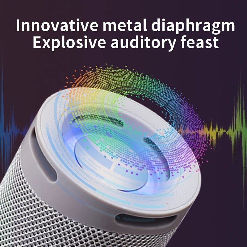 Portable Bluetooth Speaker Stereo Column Powerful High BoomBox Bass Support FM Waterproof Outdoor Speaker