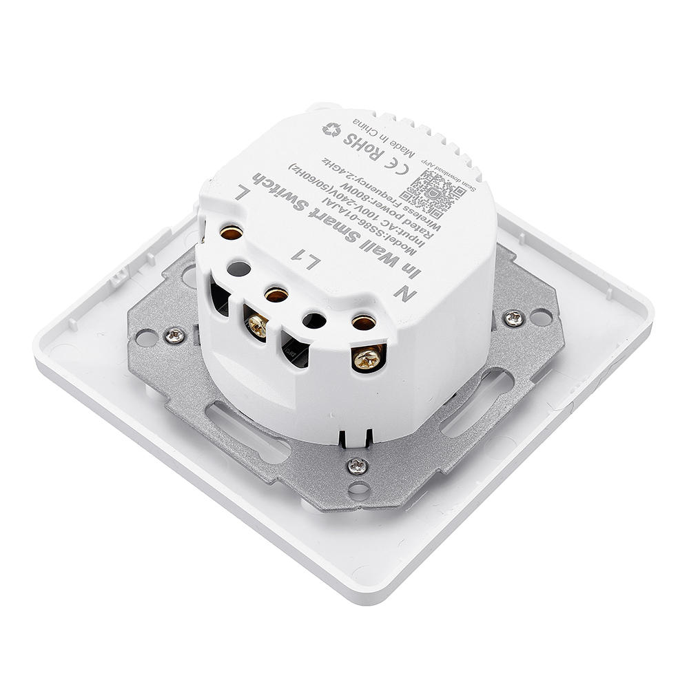 EU Standard 1 Gang Smart Push Button Switch Tuya Wireless Remote Control Work with Alexa Google Home