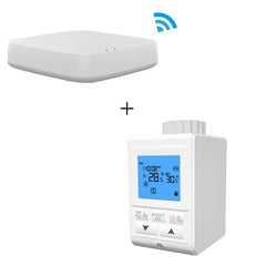 Smart Wireless Gateway HUB+1pcs Thermostat Heater Temperature Controller TRV Thermostatic Radiator Valve Controller