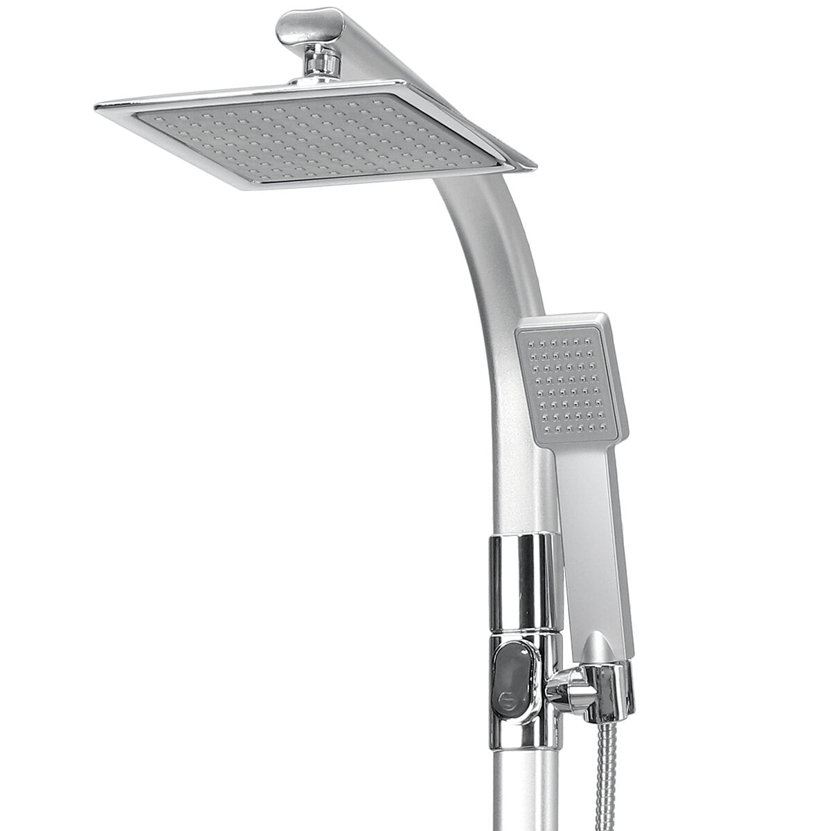Shower Faucet System Rain Set With Hand Soap Holder Chrome