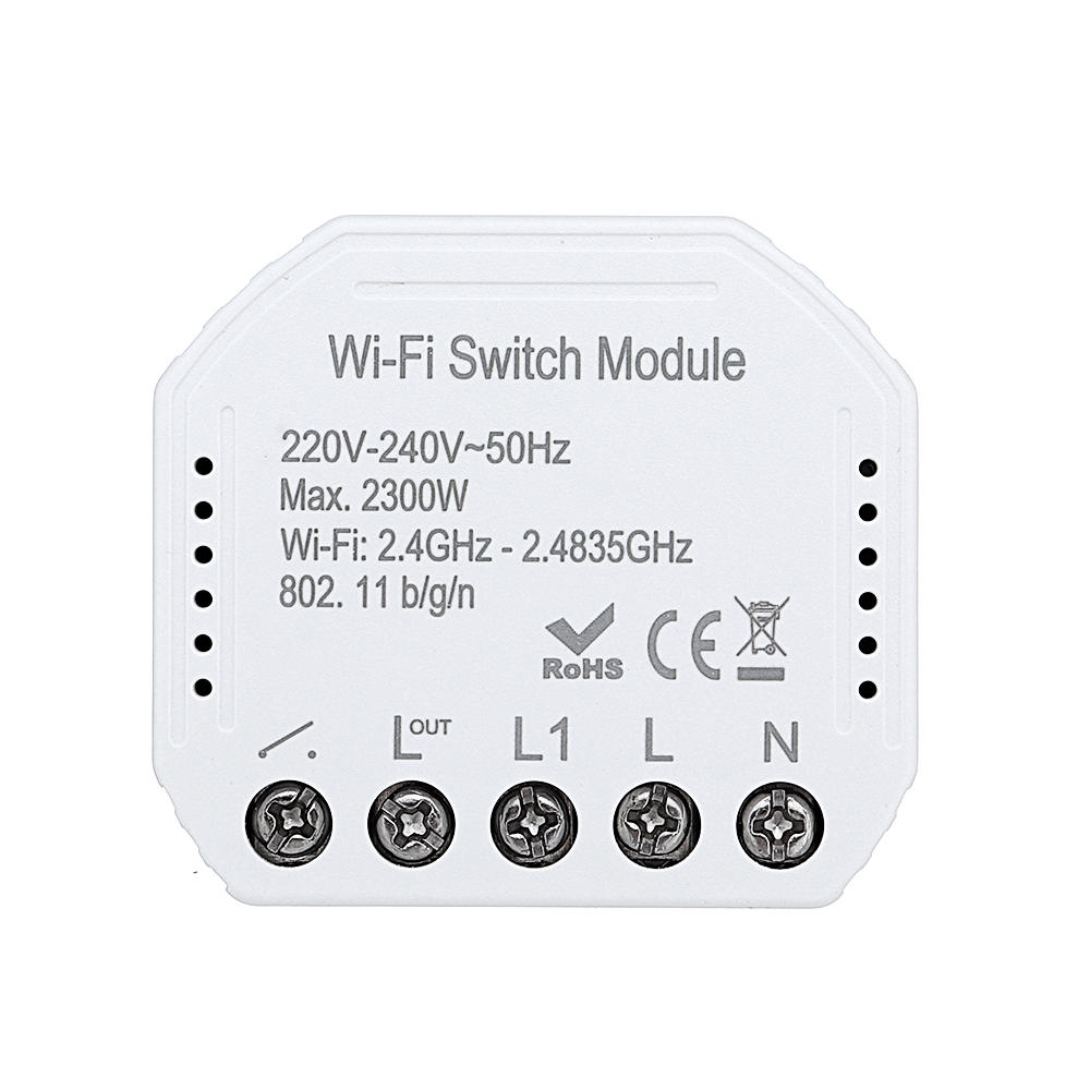 WiFi Smart Light Switch Diy Breaker Module Smart Life/Tuya APP Remote Control Works With Alexa Google Home 1/2 Way
