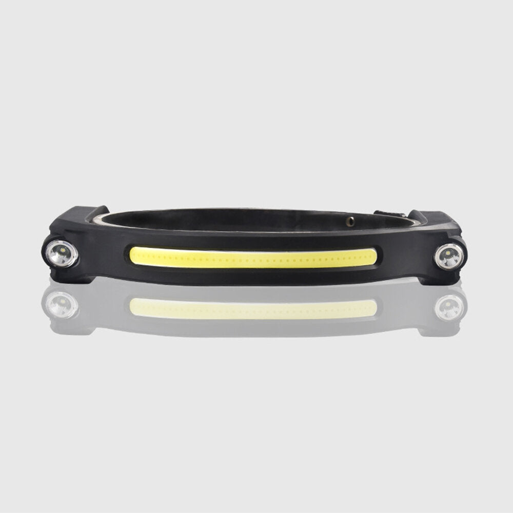 2XPE+COB Induction Headlight 1200mAh 270 Wide Range 350LM 5 Lighting Modes Type-C Rechargeable Head Torch