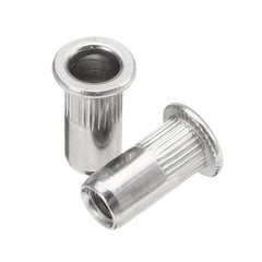 50Pcs Thread Rivet Nut 304 Stainless Steel Riveter Rivnut Insert Nutsert M3/M4/M5/M6