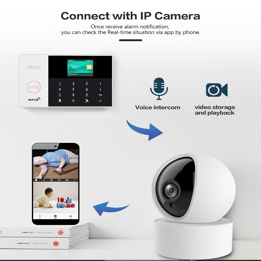 WIFI Alarm System Card APP Remote Control Wireless Home Security Smart Home Alarm Kits