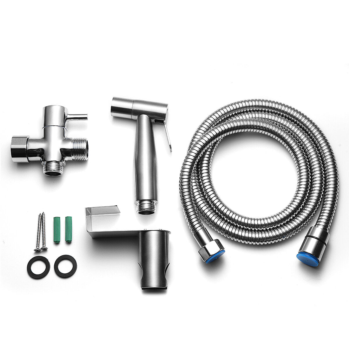 304 Stainless Steel Handheld Bidet Spray Shower Head Shattaf Toilet Two Water Methods Adapter Hose
