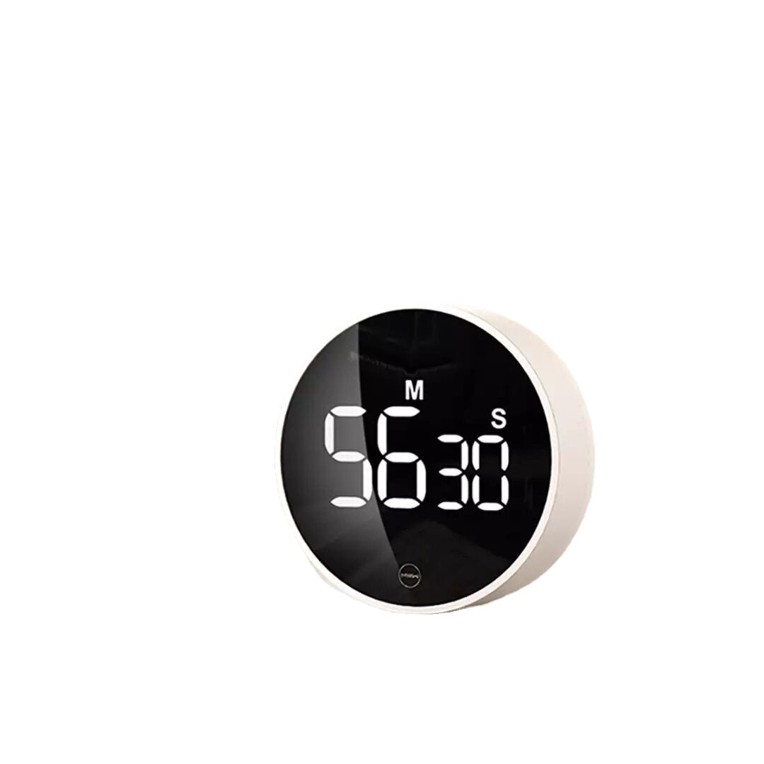 Mute Timer Rotation Timing Sound Brightness Adjustable Magnetic Alarm Clock LED Digital Display Timer