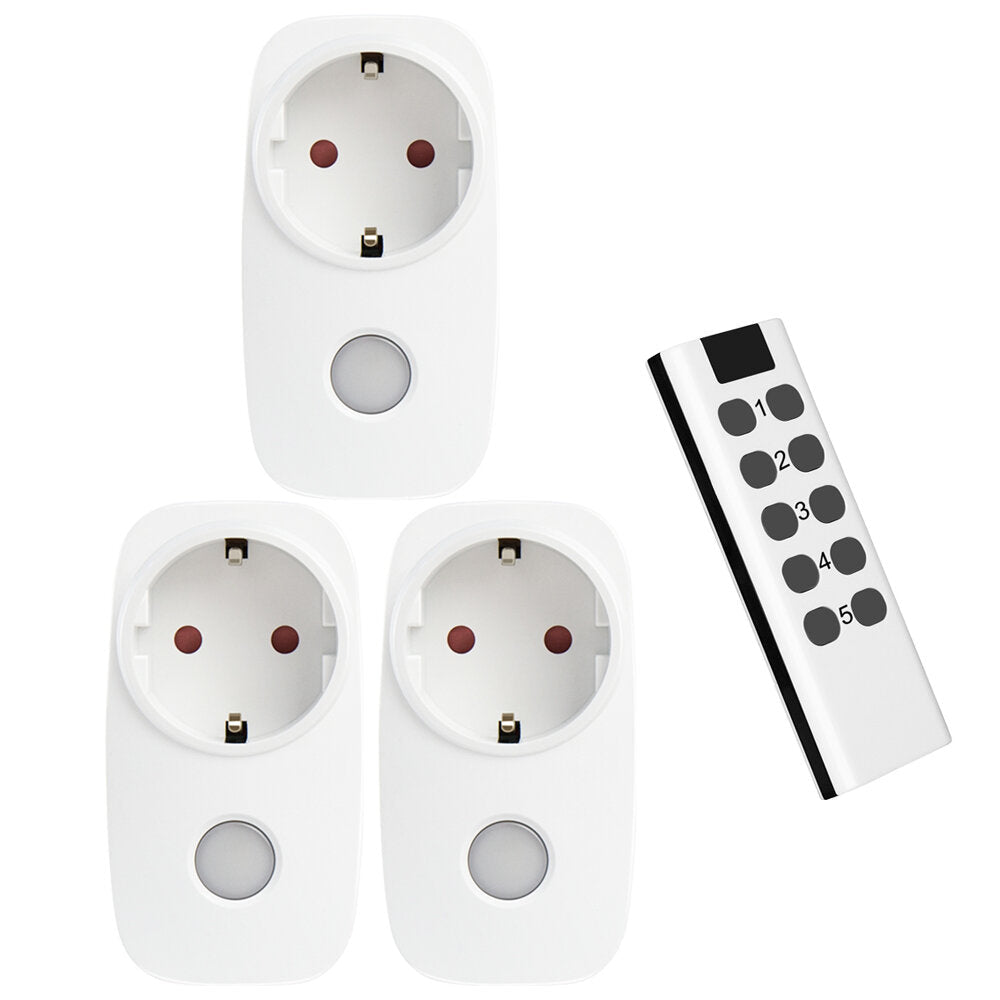 Smart Remote Control Socket Set Universal EU Outlet With Night Light Outlet Wireless 433 Mhz Compatible