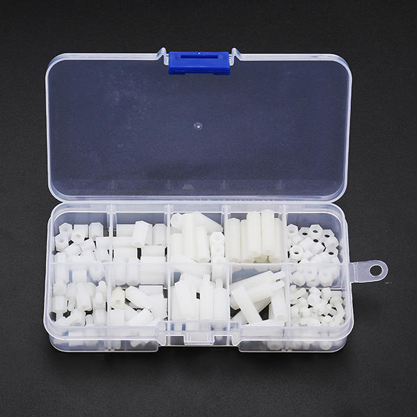 M3NH7 120Pcs M3 Nylon Screw Black/White Hex Screw Nut PCB Standoff Spacer Assortment Kit
