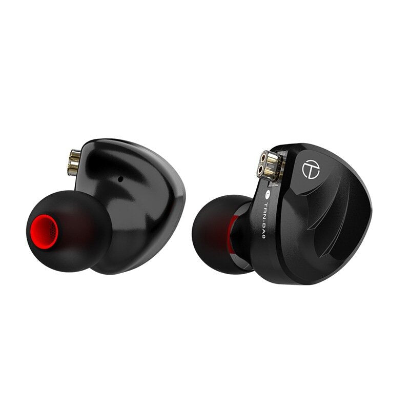 In Ear Earphone Eight-Unit Balanced Armature Pure Moving Iron Hi-Fi Fever Monitor Earphone Wheat Wire Control Changeable Line Headphone With Mic