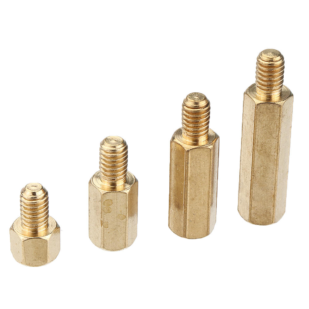 M4BH2 180Pcs M4 Male-Female Brass Hex Column Standoff Support Spacer Pillar for PCB Board