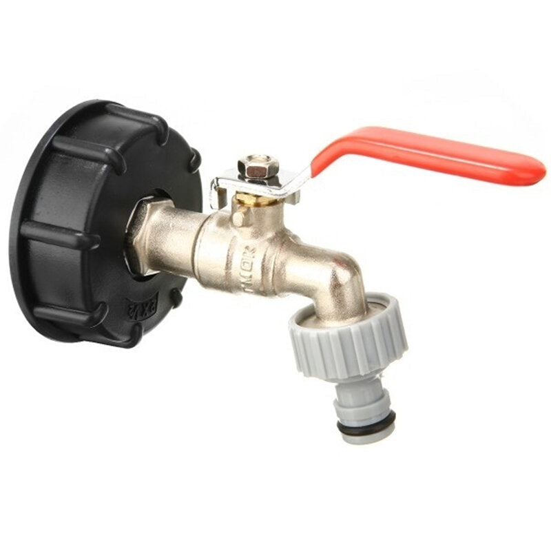 Tote Tank Valve Drain Adapter 1/2" Garden Hose Faucet Water Connector Tool