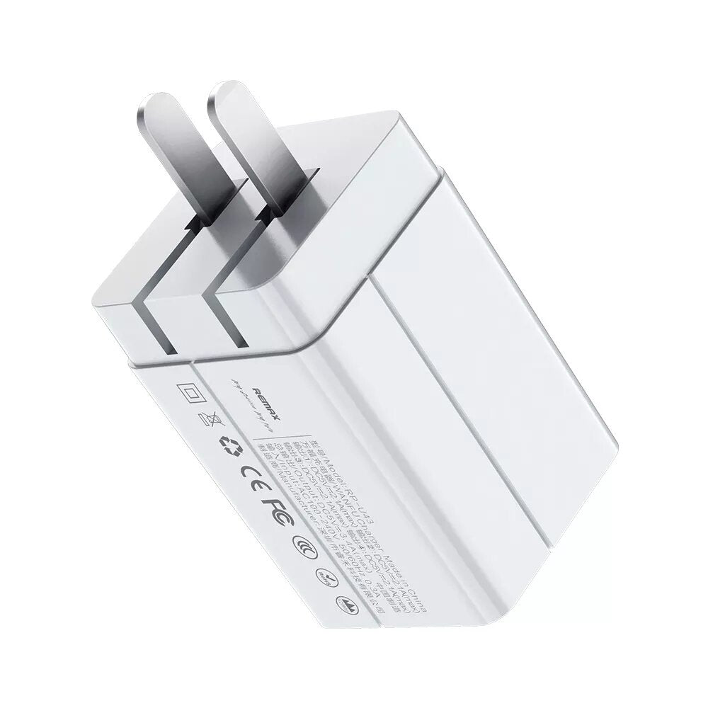 USB Charger 3.4A Power Adapter EU/UK Plug Adapter with 4-Port USB for Phone Laptop RP-U43