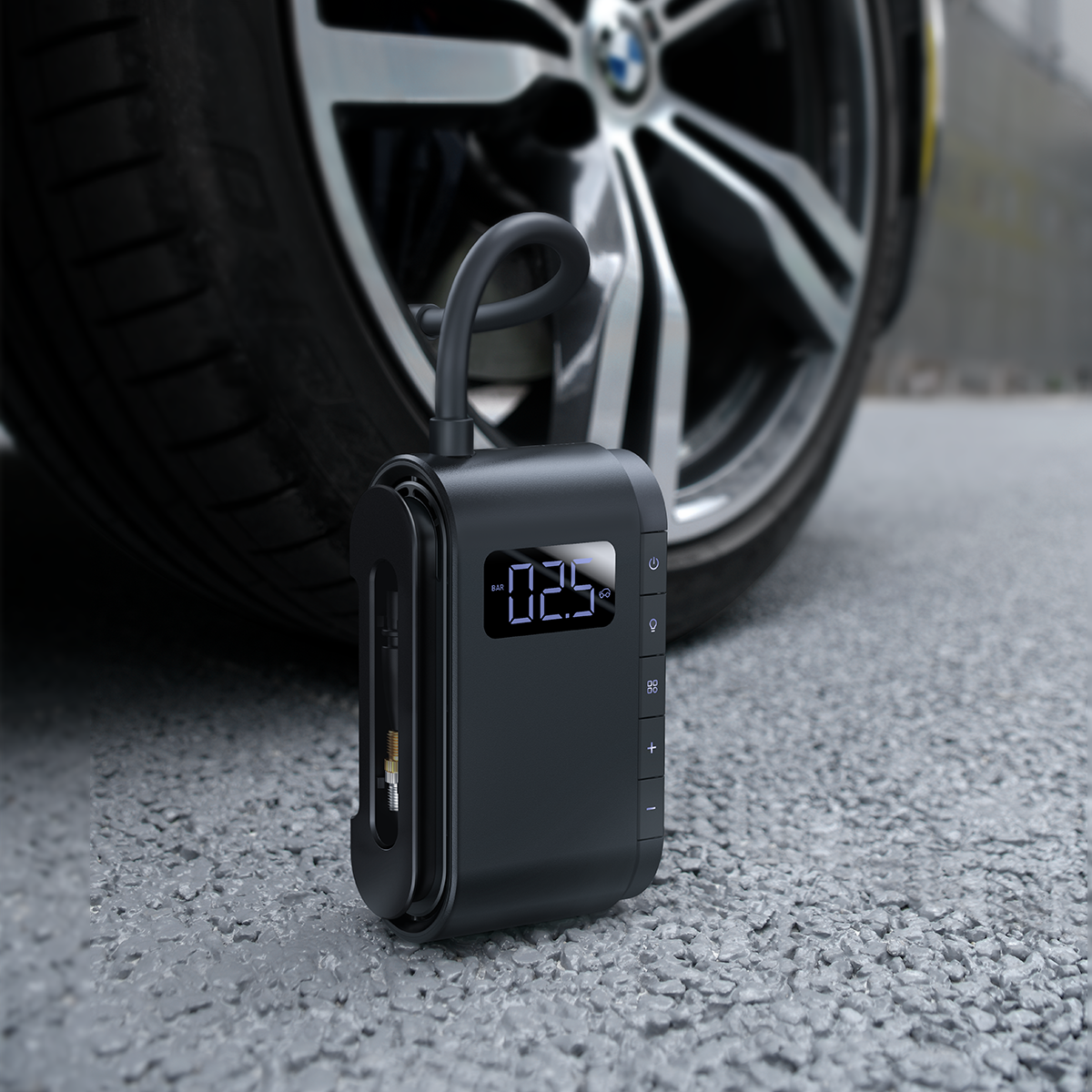 Car Tire Inflator Pump LED Display Portable Night Lighting Wireless Inflatable For Bicycle Motorcycle Car
