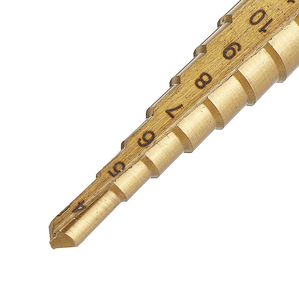4-12/4-20/4-32mm HSS 6542 Titanium Coated Step Drill Bit Triangle Shank