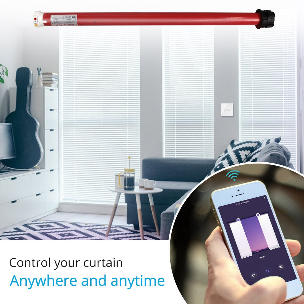 1800W EU/US Plug Switch Control Automatic Electric APP Voice Control Roller Wifi Curtain Motor