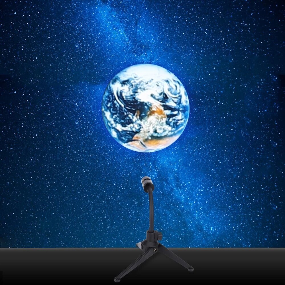LED Sky Night Light Planet Magic Projector Moon Earth Projection Lamp 360 Rotatable USB Rechargable