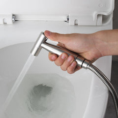 304 Stainless Steel Handheld Bidet Spray Shower Head Shattaf Toilet Two Water Methods Adapter Hose