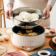 Electric Steamer Cooker 400W-1000W 1.7L/2.2L/2.7L Multifunction Cooking Pot Hot Pot Non-Stick Liner