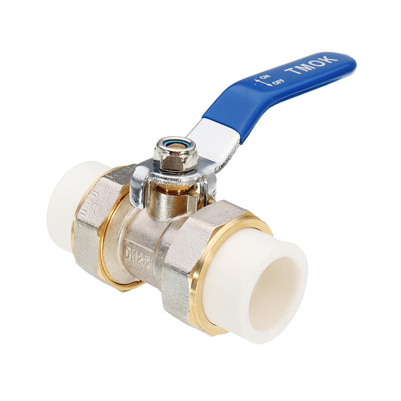 3/4" 1" 1-1/4" PPR Brass Ball Valve Heat Fusion Double Union Socket Plumbing Fitting
