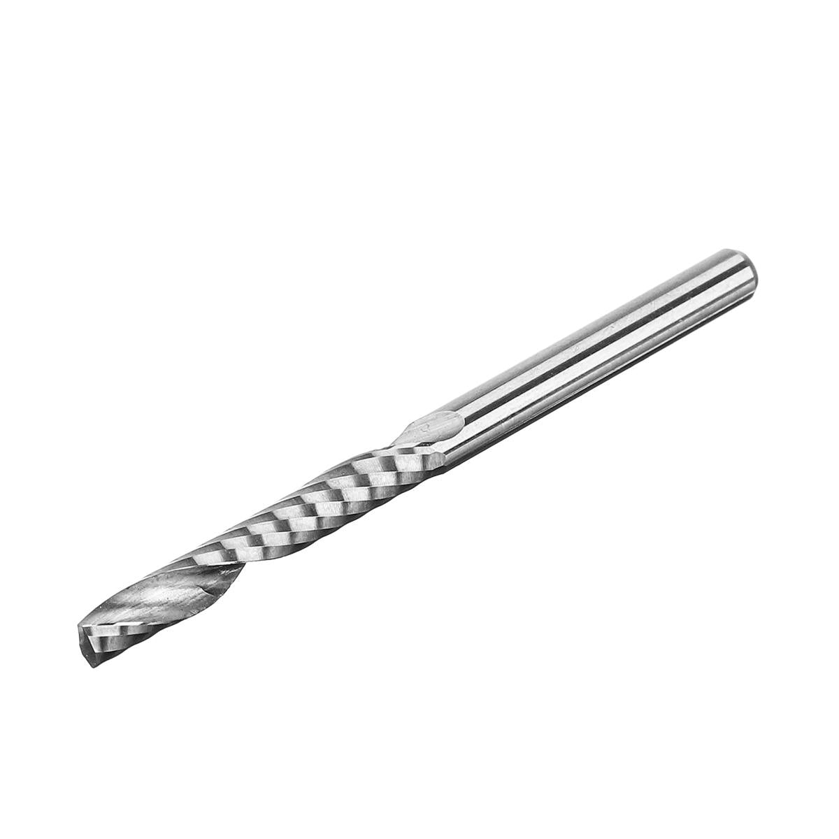 10pcs 3.175mm Shank 22mm Single Flute Spiral Milling Cutter for Engraving Machine