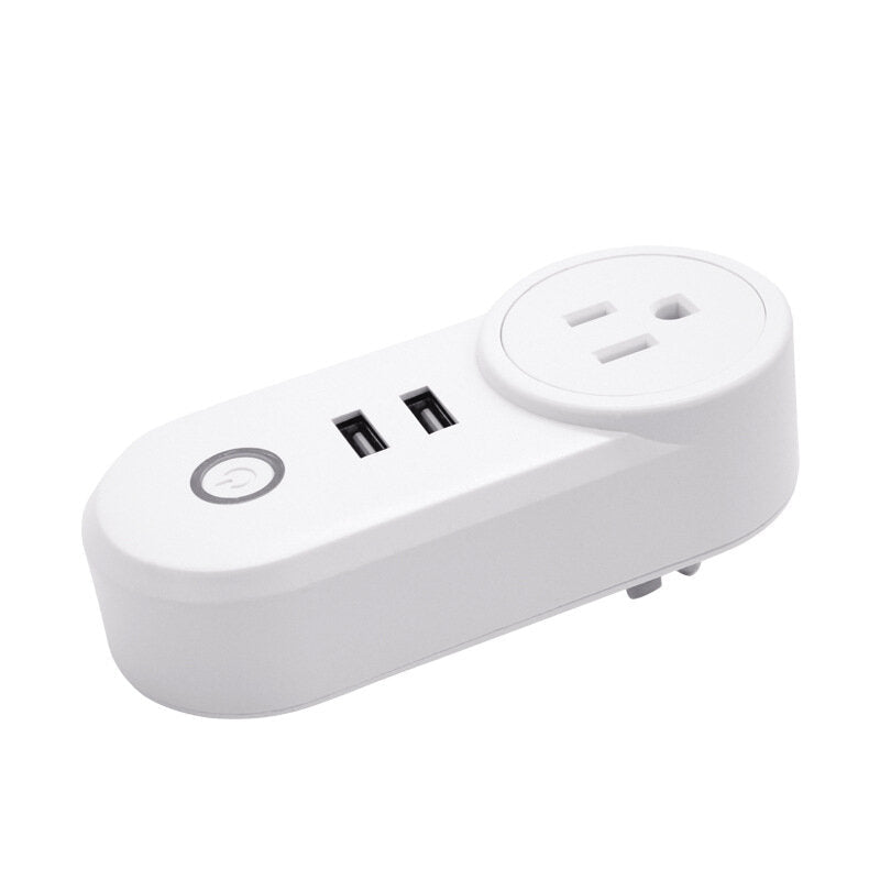 WiFi Switch Smart Socket Dual USB Ports Outlets UK US EU FR Plug APP Remote Control Works with Alexa Google Home